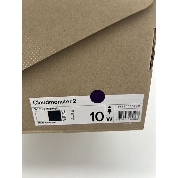 On Cloud Cloudmonster 2 Women’s Size 10 White Midnight 3WE30580148 Running - Picture 11 of 11